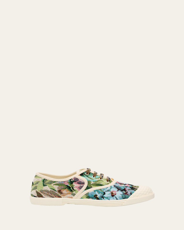 Bay By Bay Floral Canvas Low-Top Sneakers